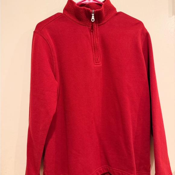 Eddie Bauer Tops - Eddie Bauer fleece Red Quarter-Zip Pullover